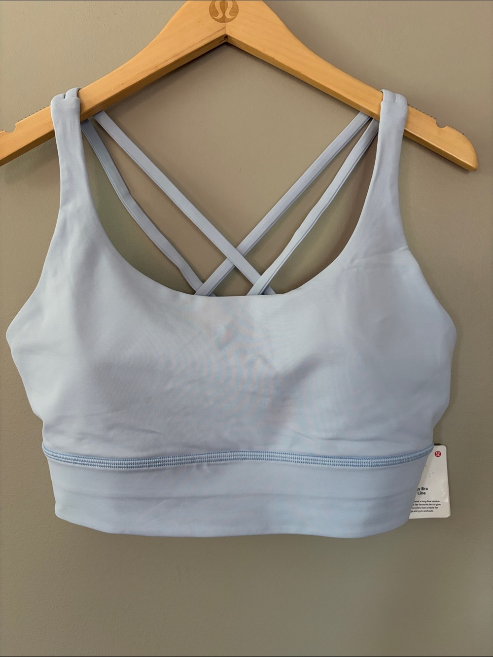 Lululemon Energy Bra Longline Daydream Blue Size 12 NWT Sports Athletic Gym
